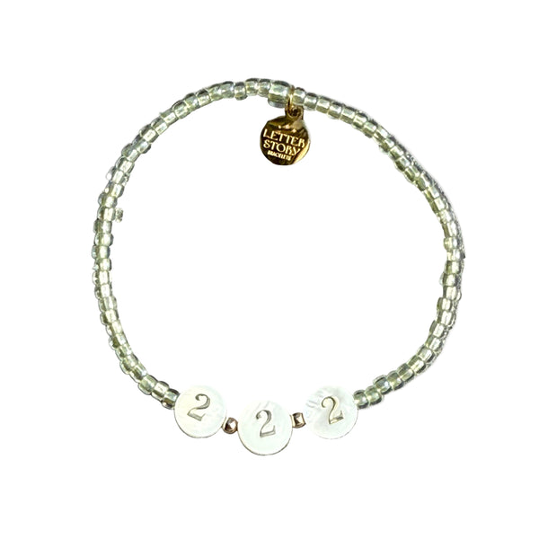 LUXE ANGEL NUMBER BRACELET - 222