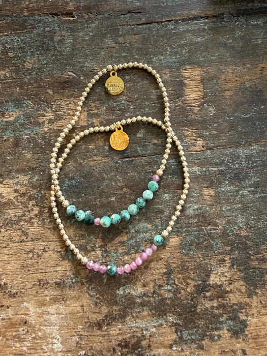 Bestie Morse Code Birthstone Bracelets