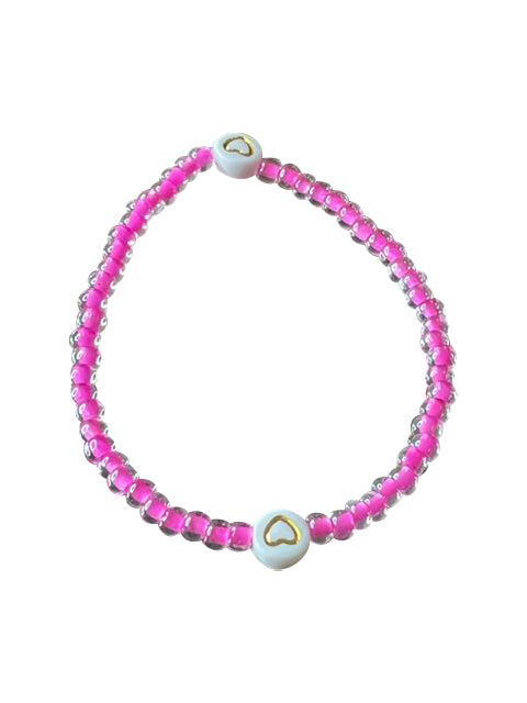 Double Heart Beaded Bracelet